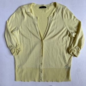 Cyrus Woman Pale Yellow Cardigan Sweater